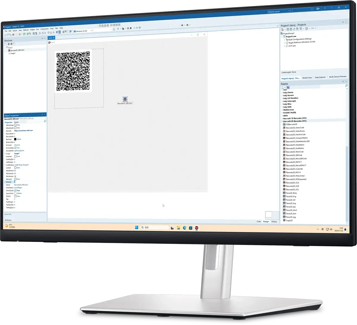 2D Barcode VCL Components screen snapshot