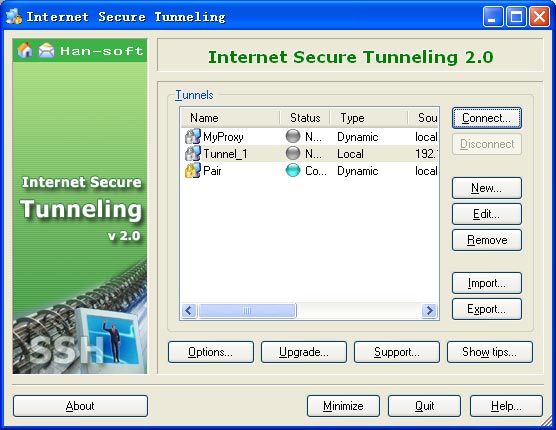 Internet Secure Tunneling screen shot